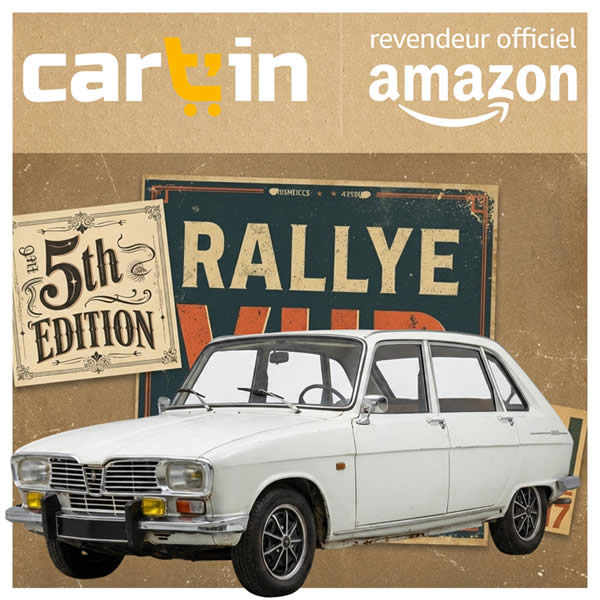 Cart'In, revendeur officiel Amazon, partenaire Rallye VHR 2026
