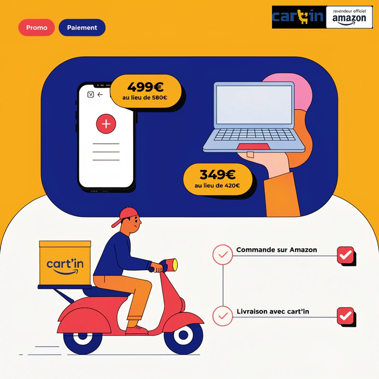 PC portable pas cher, Cart'In, Amazon
